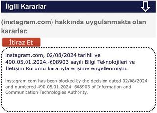 Instagram blocked by Turkish government