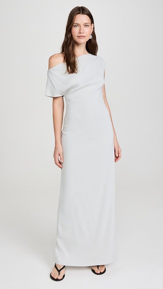 St. Agni Asymmetric Off Shoulder Dress