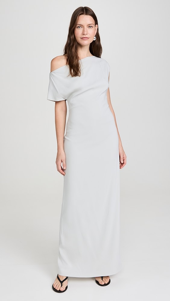 St. Agni Asymmetric Off Shoulder Dress