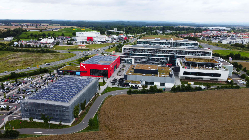 Il campus della sede centrale di Puma SE a Herzogenaurach, Germania, mercoledì 28 luglio 2021