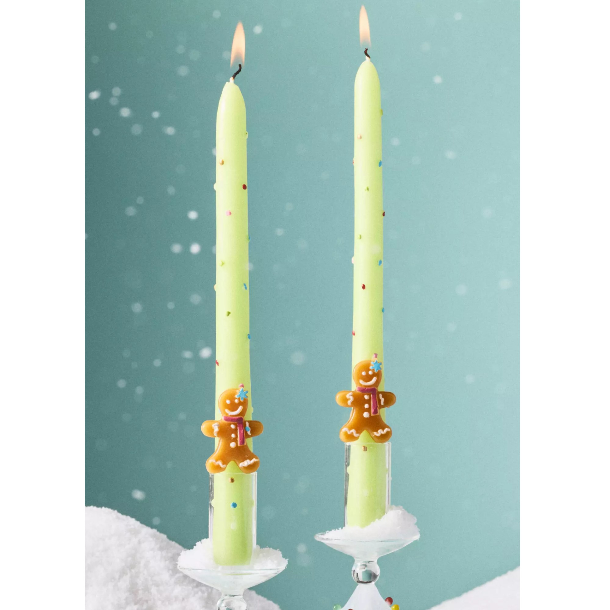 Anthropologie Festive Icon Taper Candles, Set of 2