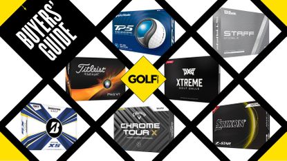 A range of the best premium golf balls in a grid style format