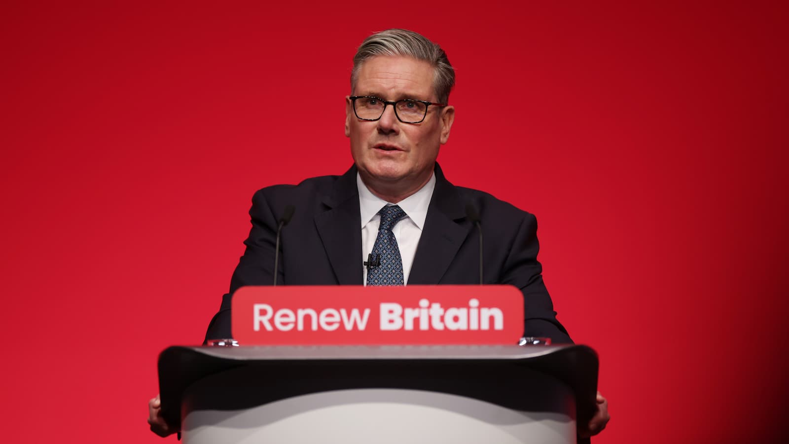 Prime Minister, Keir Starmer gives his speech during the Labour Conference at ACC Liverpool on September 30, 2025