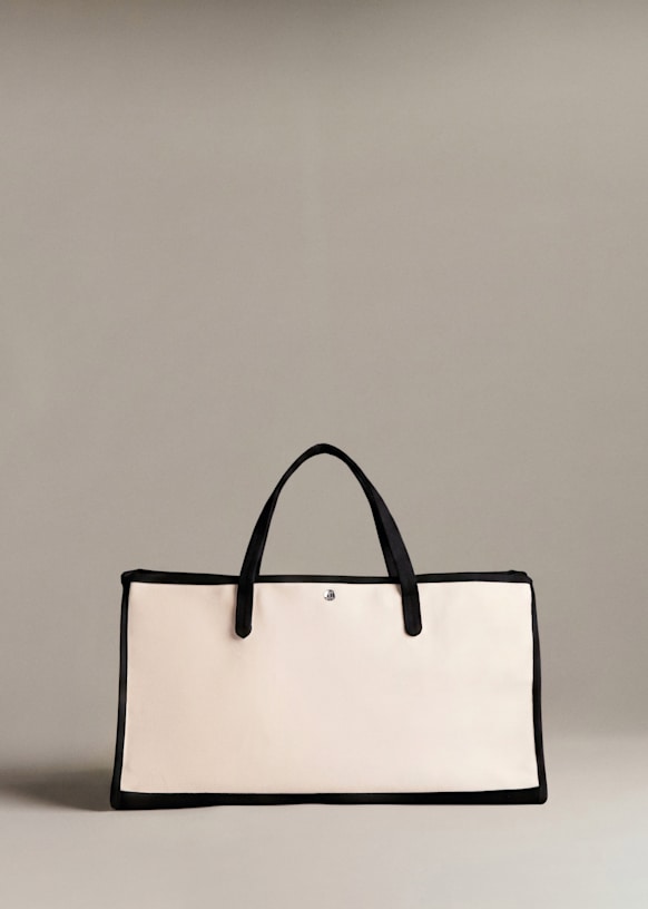 Suzanne Tote Bag - Ecru / Black - Organic Cotton - Organic Textile - S&amp;eacute;zane