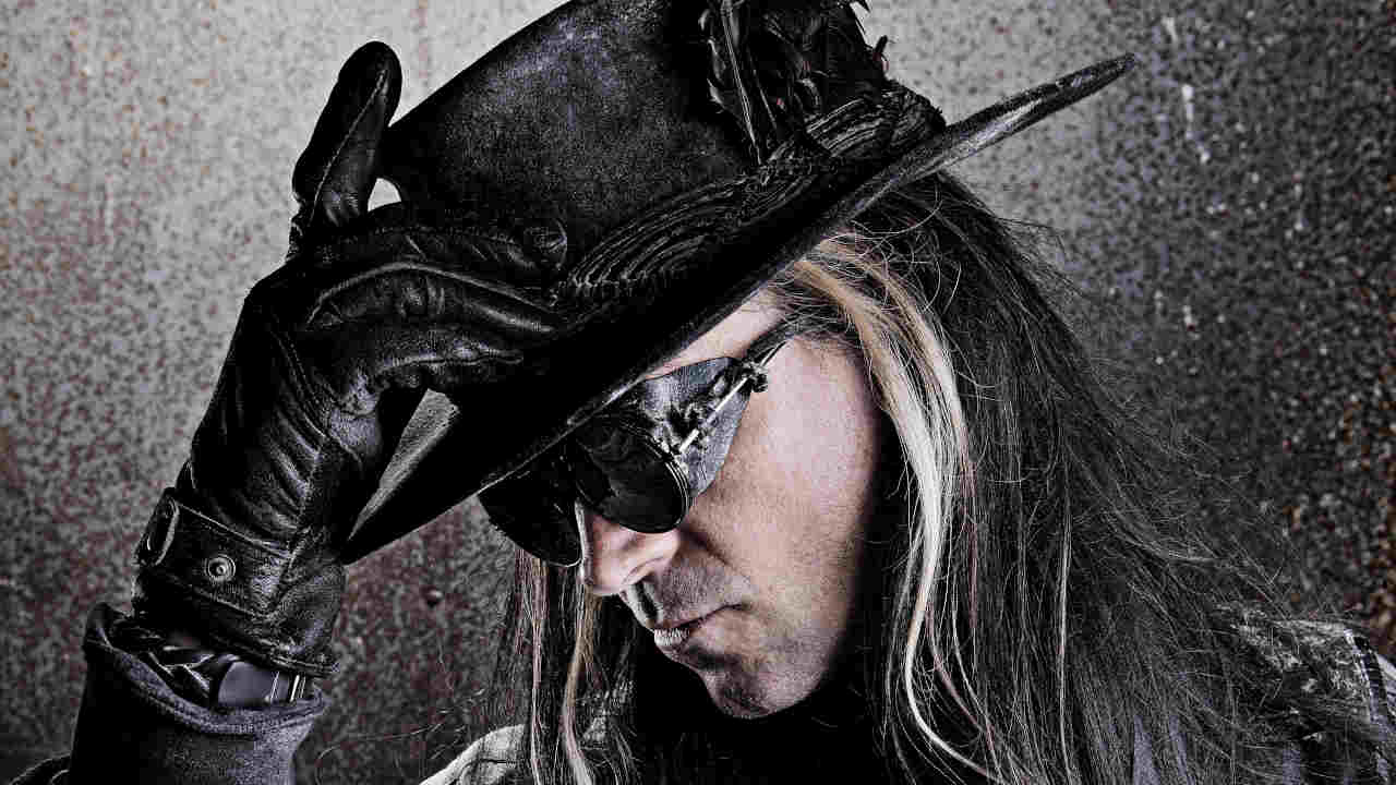 Fields Of The Nephilim’s Carl McCoy posing for a photograph in 2012
