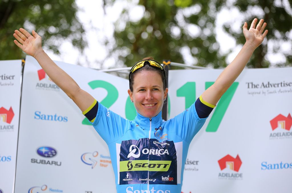 Overall race leader Amanda Spratt (Orica-Scott)