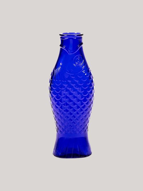 Fish & Fish Carafe - Cobalt