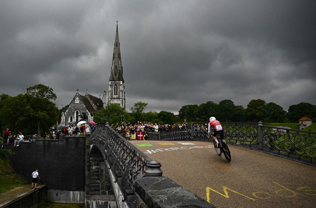 Cofidis teams Spanish rider Ion Izaguirre Insausti during the 1st stage of the 109th edition of the Tour de France cycling race 132 km individual time trial stage in Copenhagen on July 1 2022 Photo by Marco BERTORELLO AFP Photo by MARCO BERTORELLOAFP via Getty Images