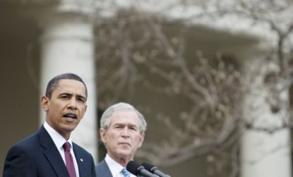 President Obama may be overshadowing George W. Bush as the president who finally nailed bin Laden, but some say the two statesmen should rightfully share the credit.