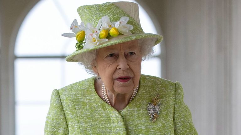 Queen Elizabeth II during a visit to The Royal Australian Air Force Memorial