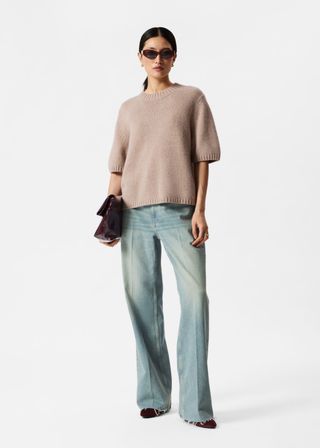 Cashmere-Blend Knit T-Shirt