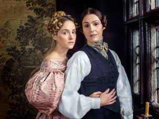 SOPHIE RUNDLE and SURANNE JONES in GENTLEMAN JACK (2019), directed by SALLY WAINWRIGHT