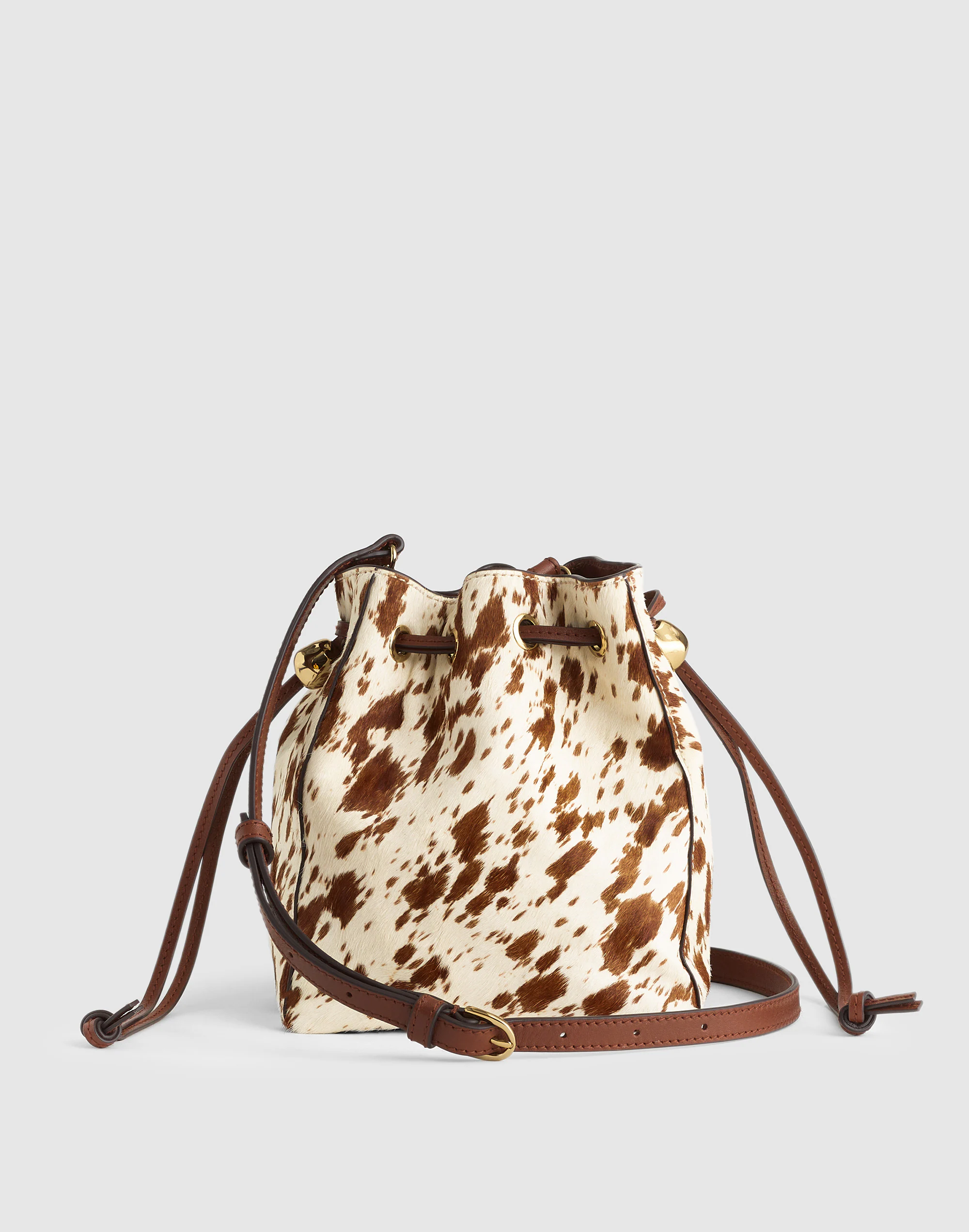 The Mini Drawstring Crossbody Bucket Bag