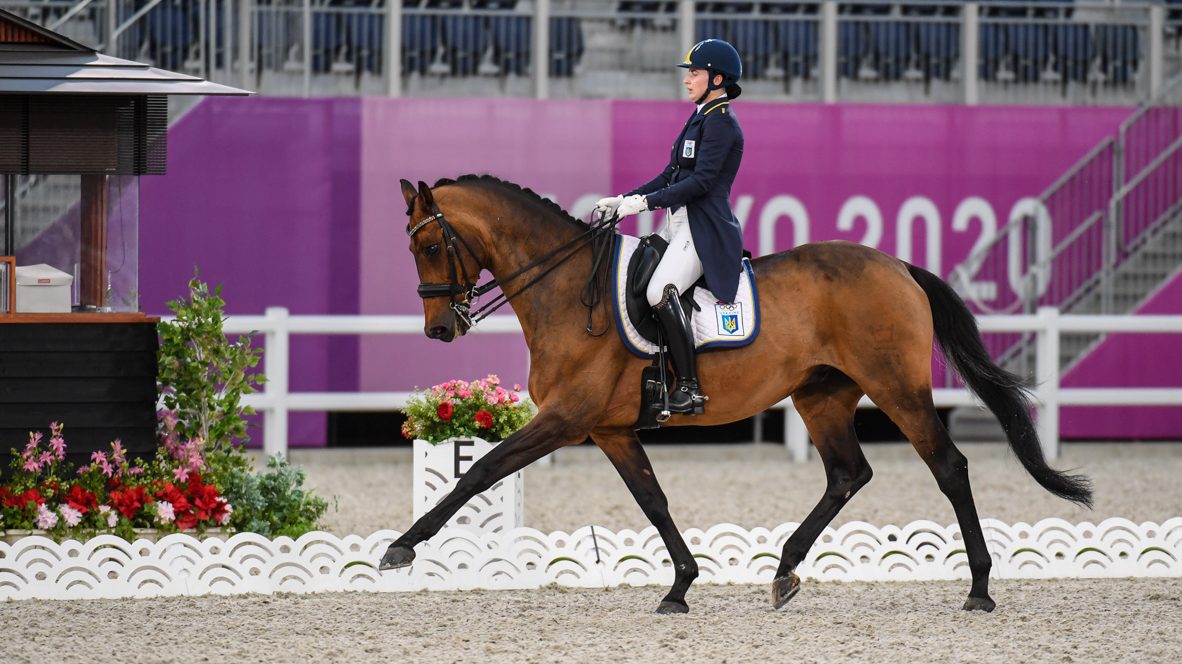 Inna Logutenkova and Fleraro at the Tokyo Olympics.