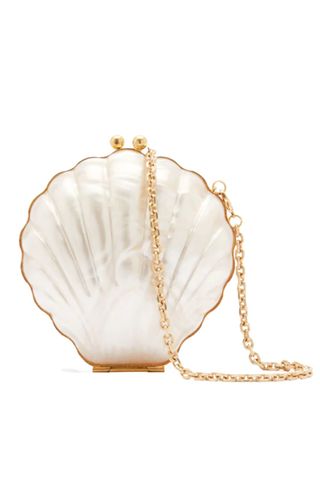 Mermaidcore: Lulu Guiness Ivory shell clutch bag