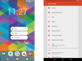 Screenshots of Nova Launcher