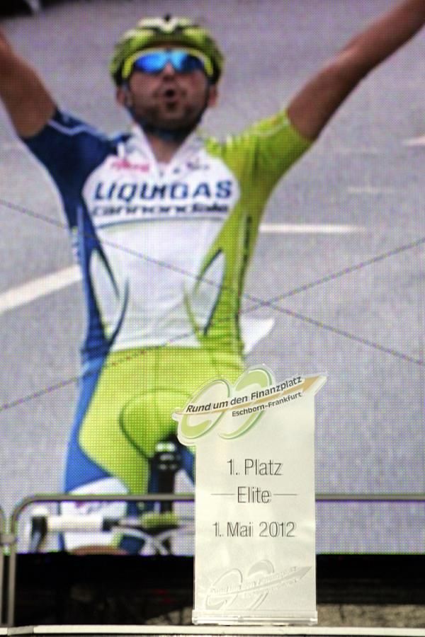 Moreno Moser (Liquigas-Cannondale) on the big screen