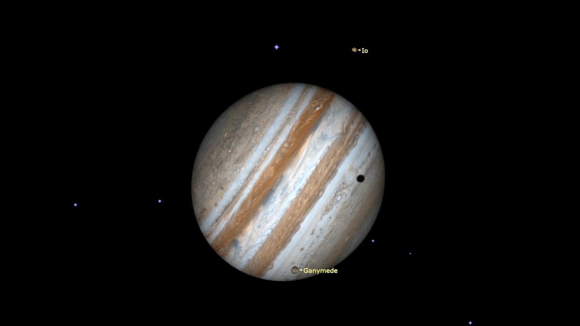 a white-and-orange striped orb on a black background