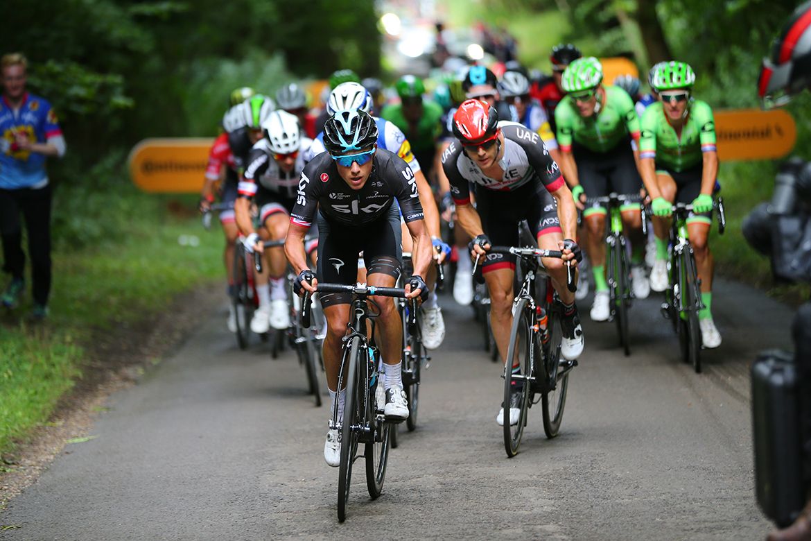 Pete Kennaugh puts in a dig at the RideLondon Classic.