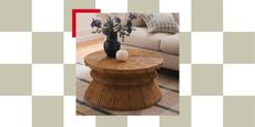 Next Rattan Scallop Coffee Table with Storage