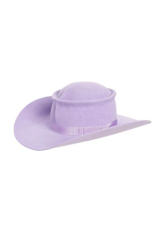 Gladys Tamez western purple hat