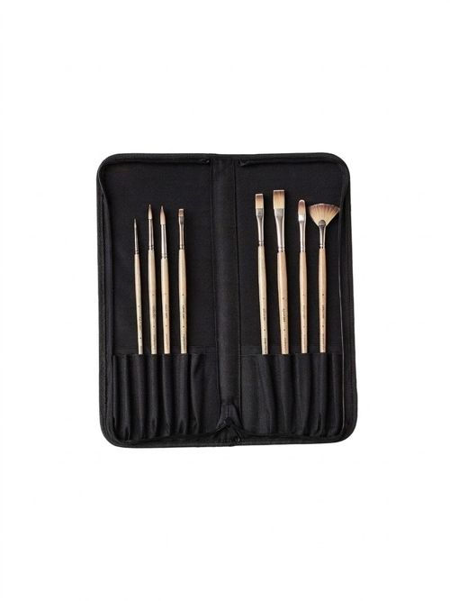 Cass Art Synthetic Long Handle Brushes (Set of 8)