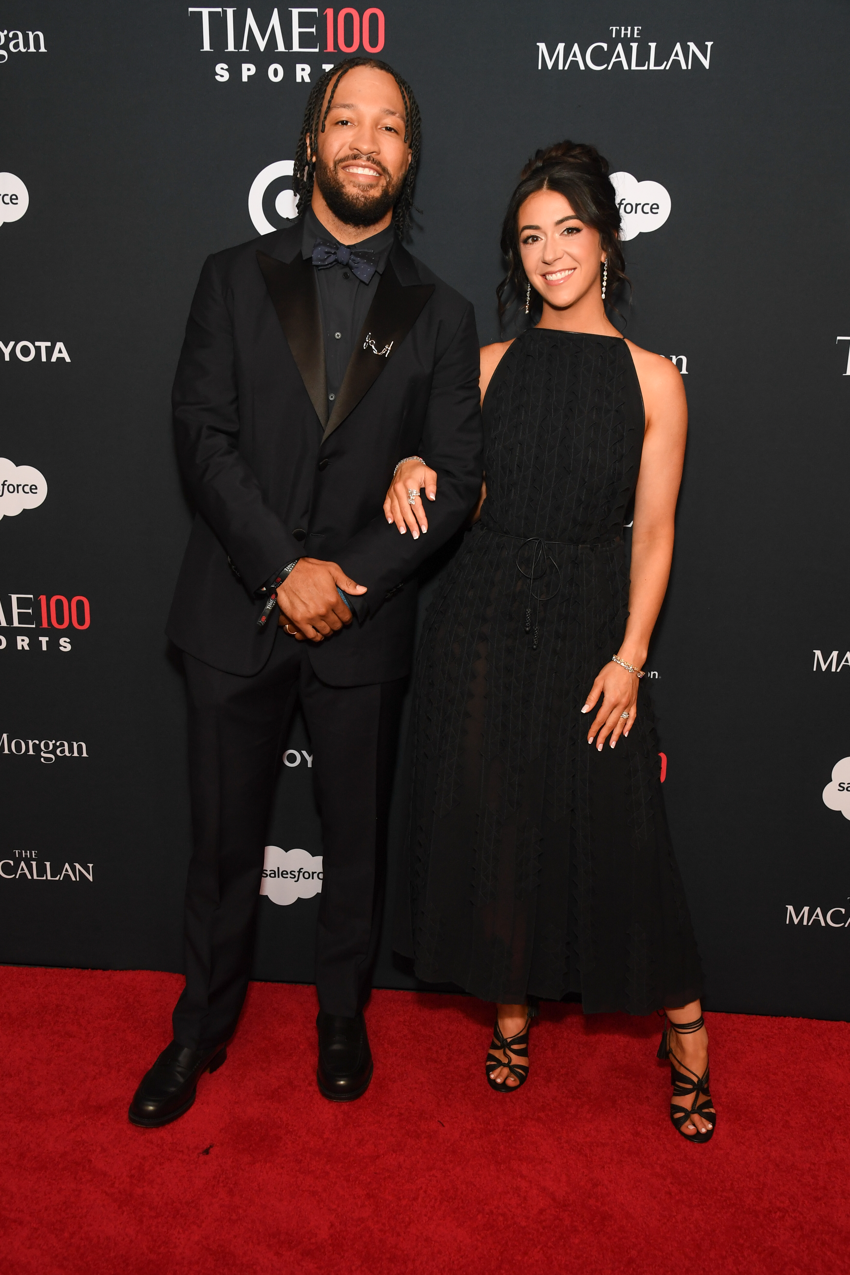 Ali Brunson posed in her red carpet look at the 2026 TIME100 Sports Gala