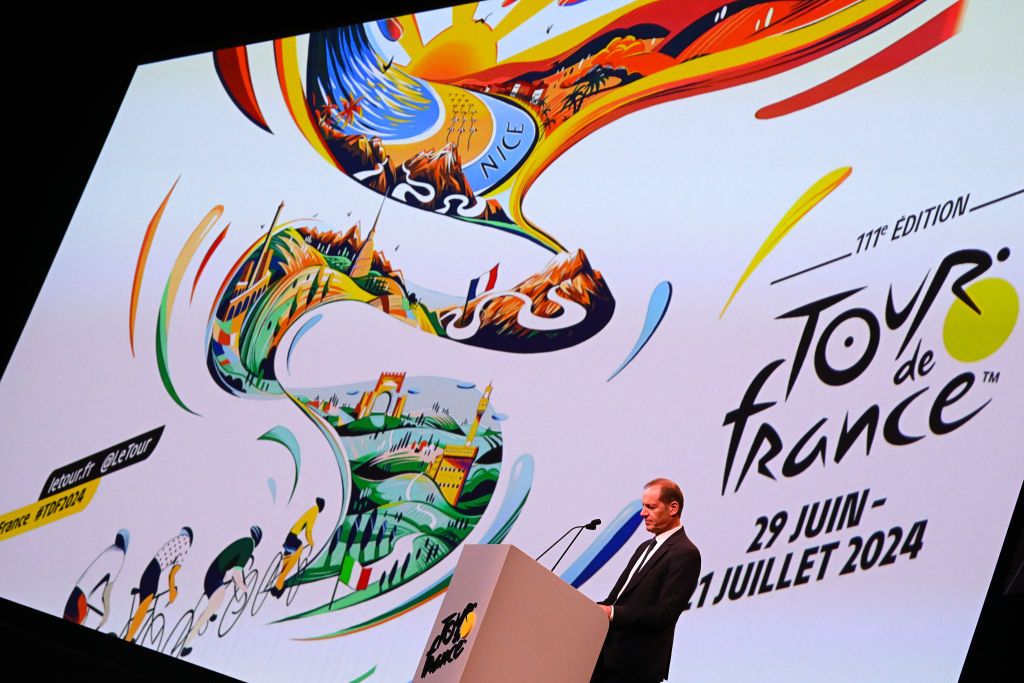 PARIS FRANCE OCTOBER 25 Christian Prudhomme of France Director of Le Tour de France during the 111th Tour de France 2024 3rd Tour de France Femmes 2024 Route Presentation UCIWT UCIWWT on October 25 2023 in Paris France Photo by Dario BelingheriGetty Images