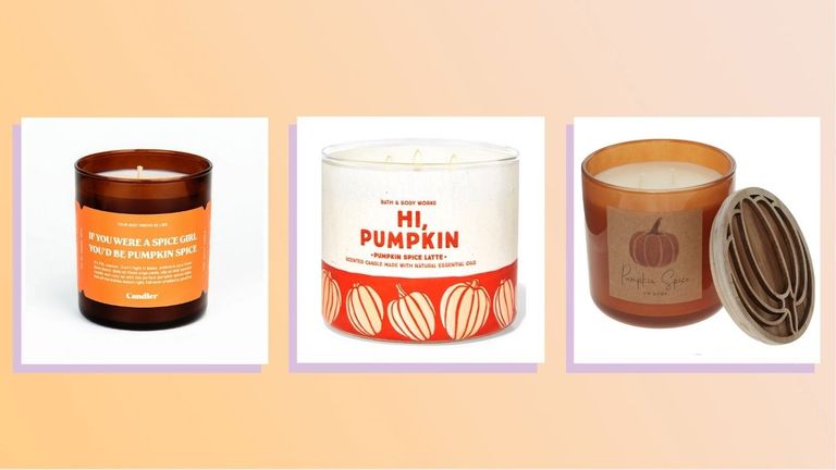 Pumpkin spice scented candles
