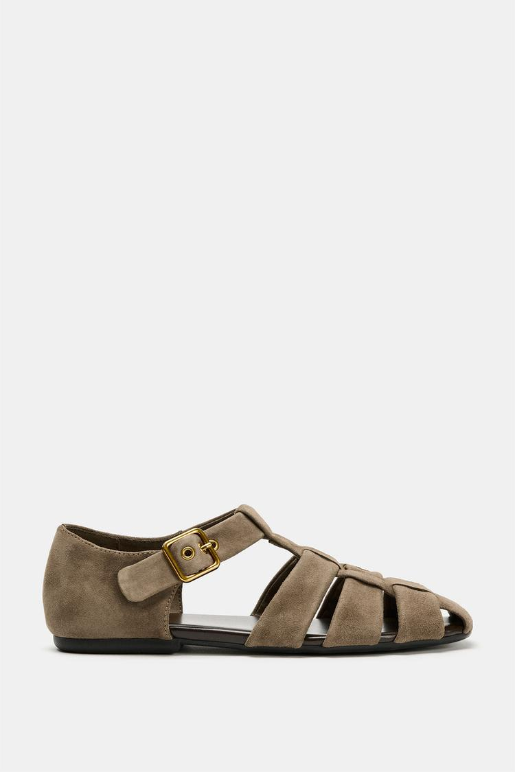 ZARA, Suede Fisherman Sandals