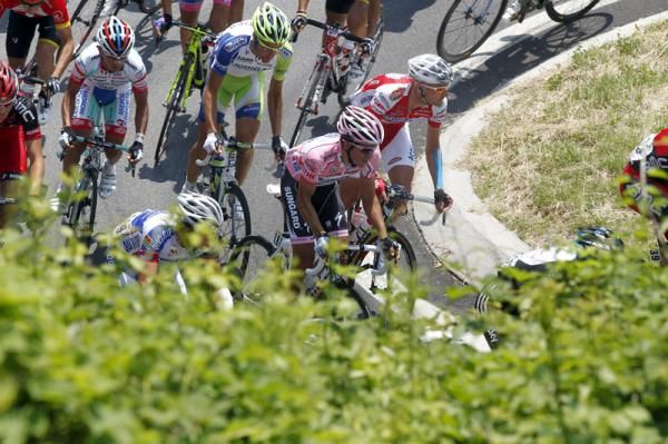 The favourites races up the final climb