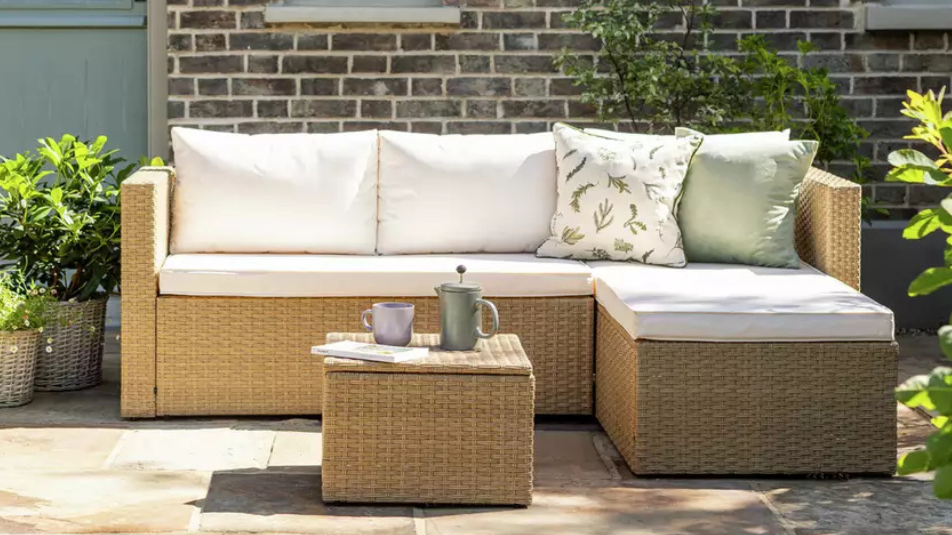Argos Home 4 Seater Rattan Effect Garden Sofa Set