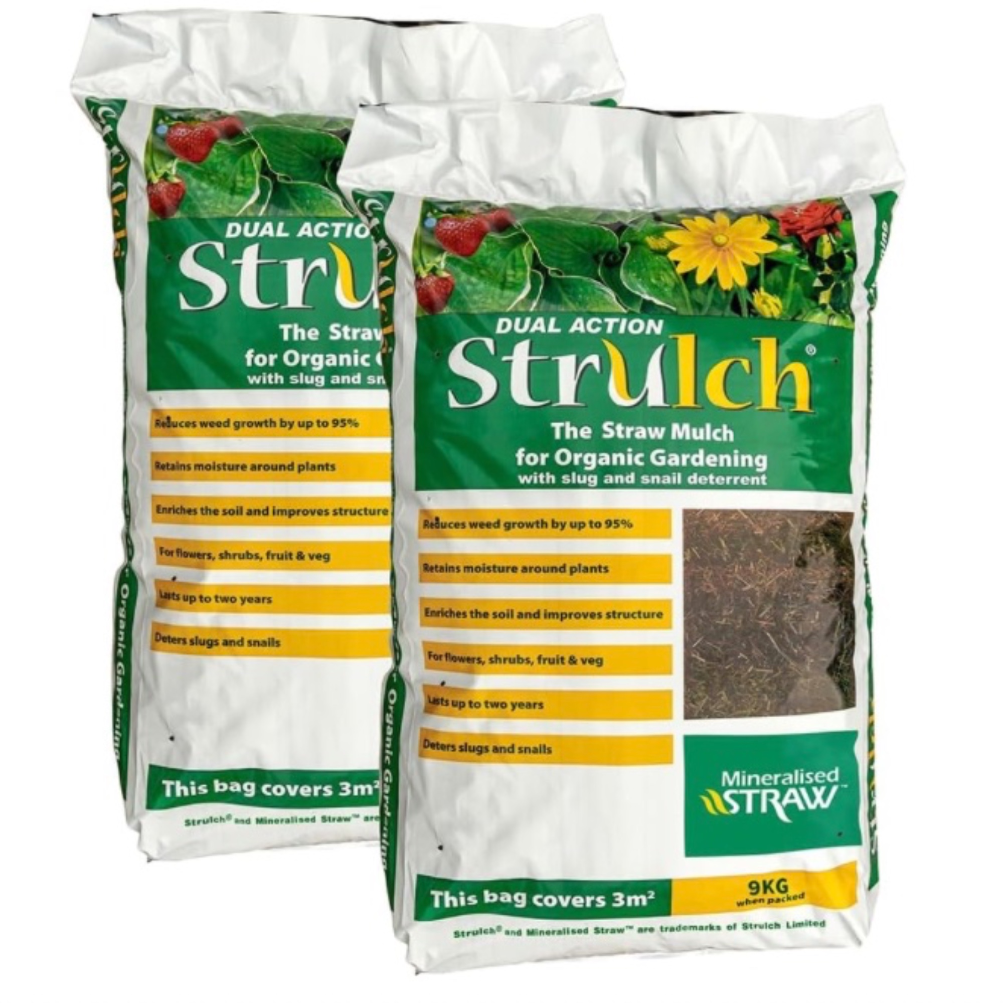 YouGarden 2 x 100L Strulch Straw Mulch