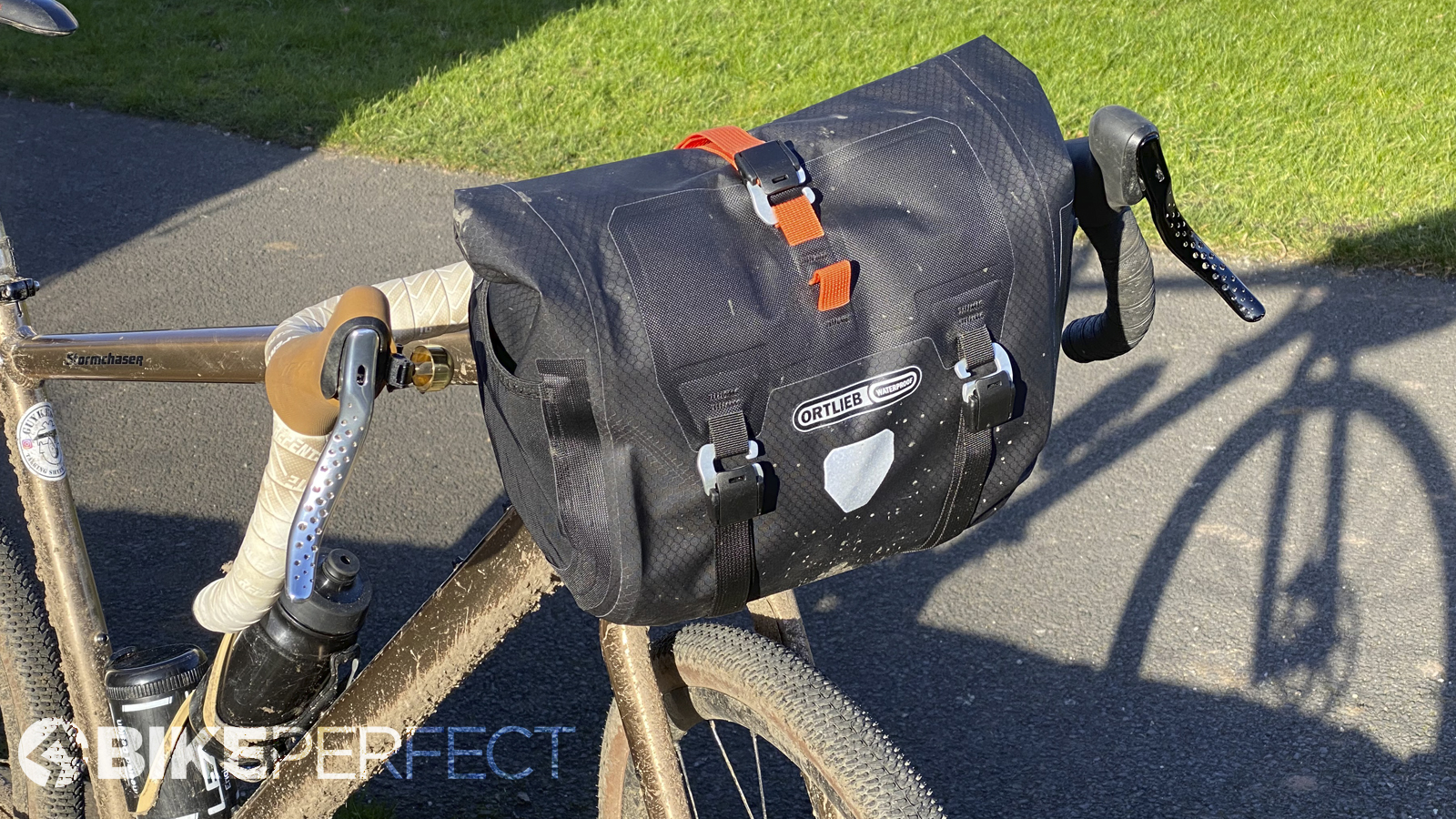 GLOGLOW Bike Handlebar Bag Black Multi-Function Quick Release Bicycle Cycling Front Frame Tube Handlebar Bag Pouch