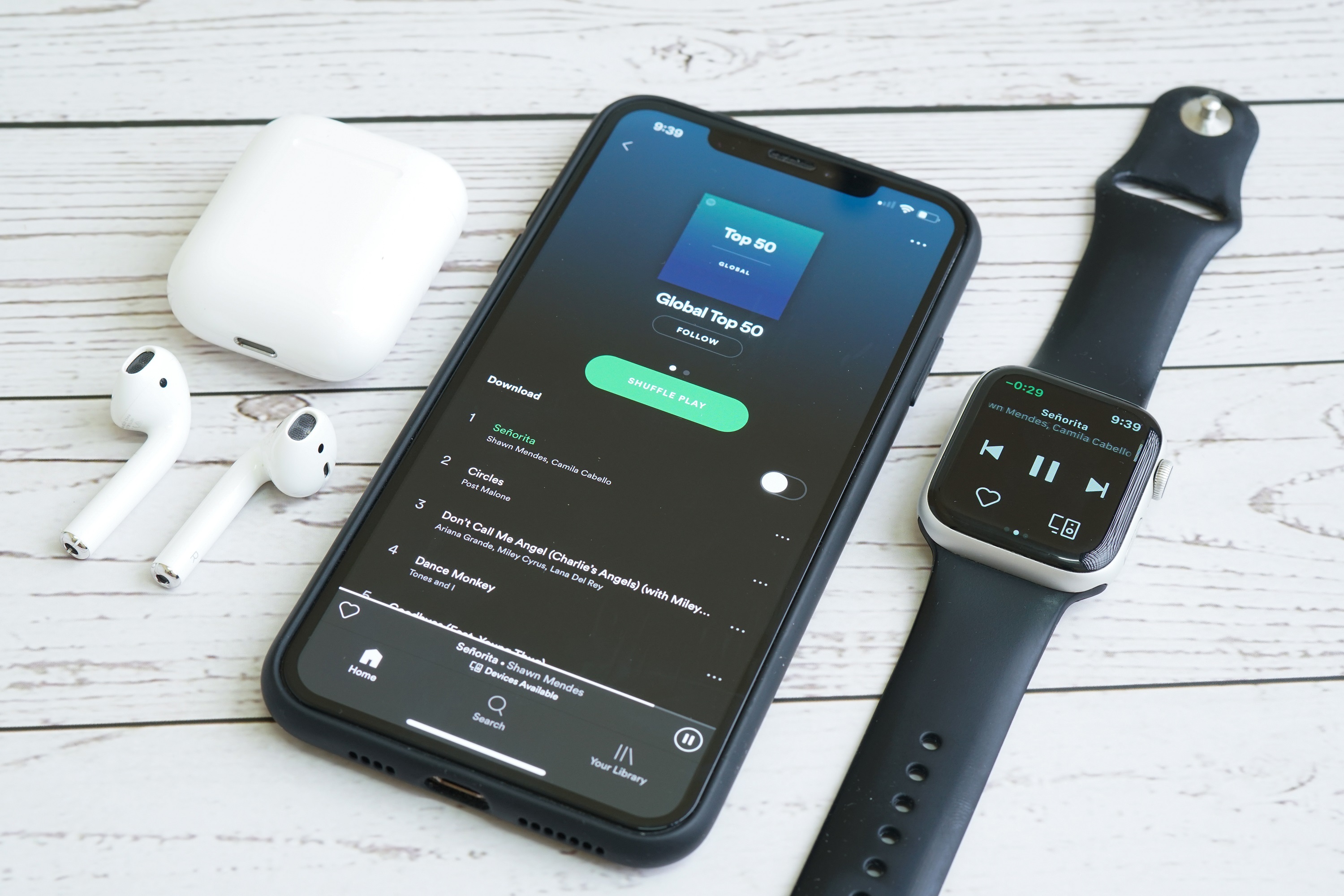 Baixe músicas offline no Spotify para Apple Watch - Aplicativos Da