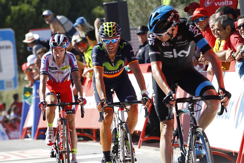 Chris Froome finishes ahead of Valverde