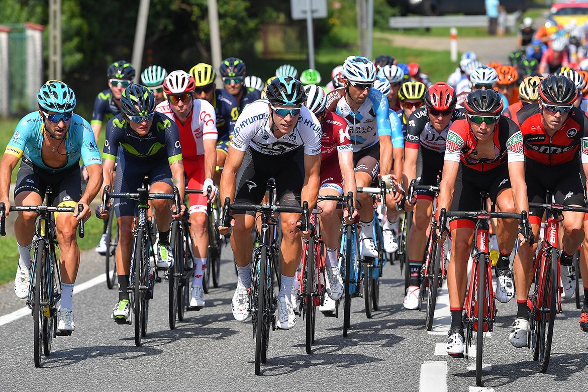 Danny van Poppel (Team Sky) in the sprint jersey