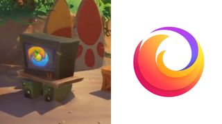 Crash Bandicoot and Firefox logos
