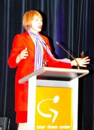 Tourism Minister Jane Lomax-Smith has just returned from the Tour de France start in France.