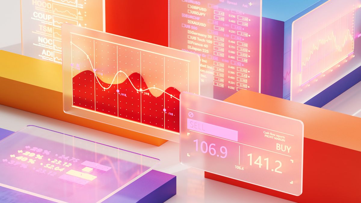 A CGI money dashboard, representing open banking.