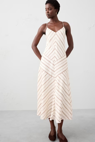 Banana Republic Factory, Strappy V-Panel Midi Dress