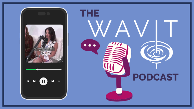 Gina Sansivero hosting the WAVIT Podcast.