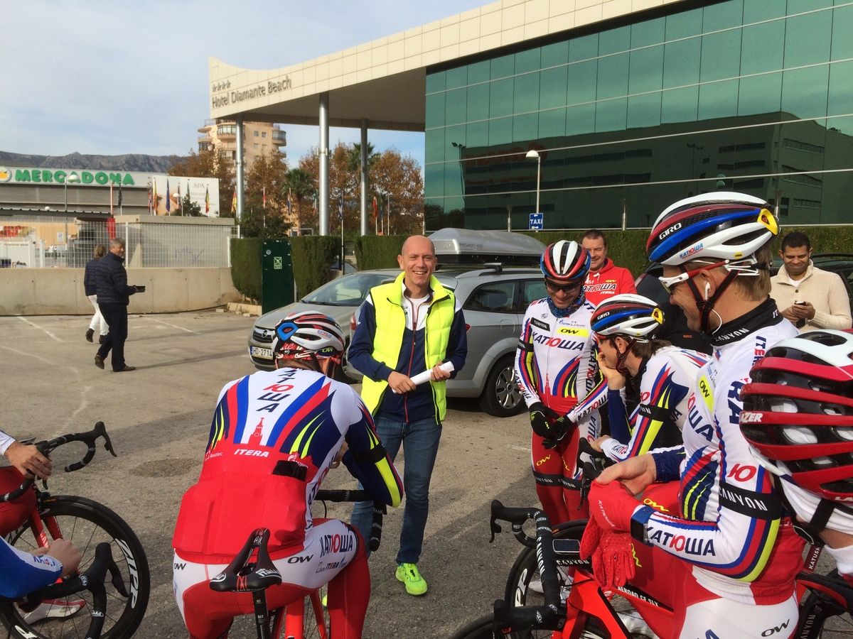 Jos&eacute; Azevedo is all smiles before the ride