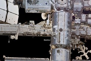This NASA image shows the location on the International Space Station where the new Meteor Composition Determination experiment will be mounted in the Destiny module's Window Observational Research Facility.