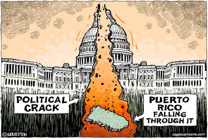 Political cartoon U.S. economy Puerto Rico