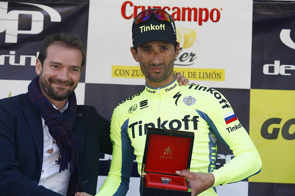 Daniele Bennati (Tinkoff Team) is awarded on stage for his victory in Sevilla, Ruta del Sol