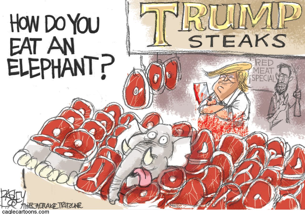 Political Cartoon U.S. Trump GOP