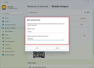 Mobile hotspot configuration