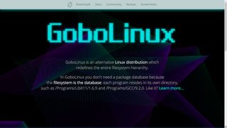 Screnshot van de website van GoboLinux