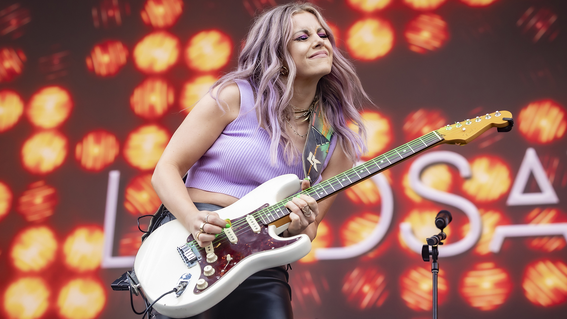 Lindsay Ell performs at the Lasso Montreal Festival at Parc Jean-Drapeau on August 19, 2023 in Montreal, Quebec.